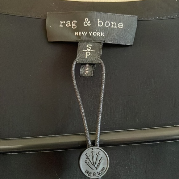 NWT Rag & Bone Black Tomlin silk shirt size - S/P - Picture 2 of 5